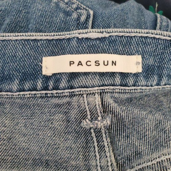 PACSUN Womens High Rise Carpenter Jeans Size 28 Blue Cargo Utility - Picture 4 of 4